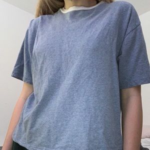 Light blue striped t-shirt in good condition